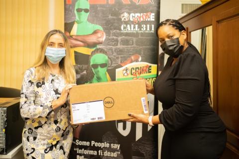 Intcomex Jamaica Donates to Crime Stop